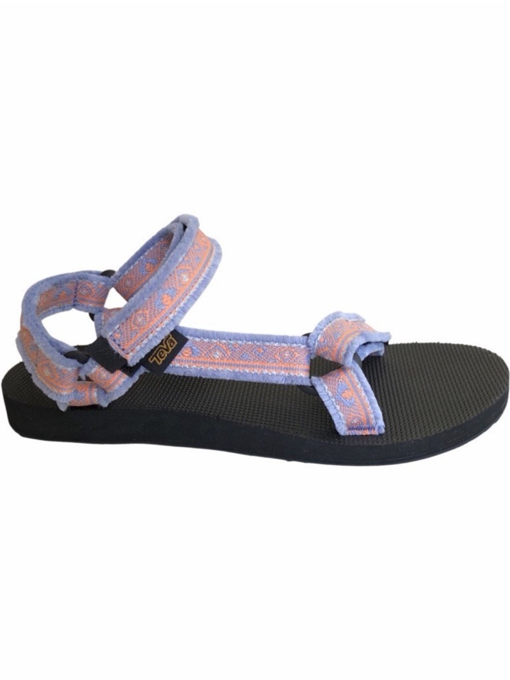 Teva Strappy Sandal in Lavender and Coral Accent